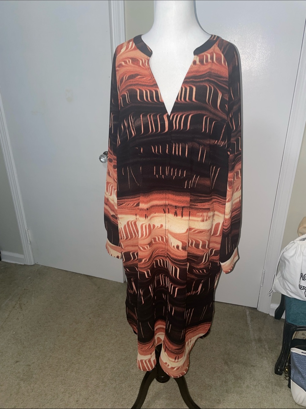 Boho flowy dress. Beach cover up.